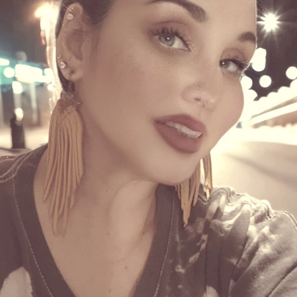 Bohemian Leather Fringe Earrings - Picture 2 of 3